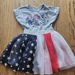 LoL Girls' Starry Dress with Tulle Skirt Xs